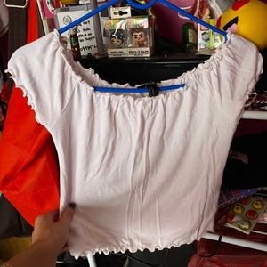 F21 off the shoulder crop